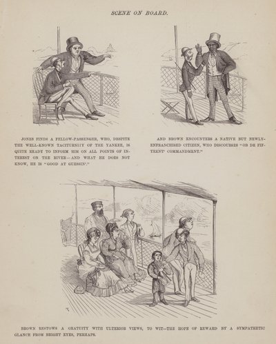 Pagina da Il tour americano dei signori Brown, Jones e Robinson (incisione) da Richard Doyle