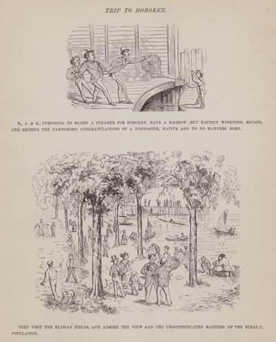 Pagina da Il tour americano dei signori Brown, Jones e Robinson (incisione) da Richard Doyle