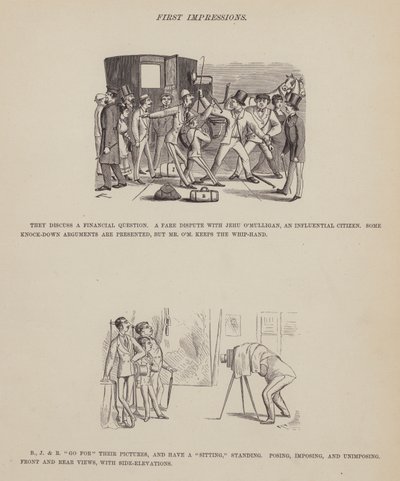 Pagina da Il tour americano dei signori Brown, Jones e Robinson (incisione) da Richard Doyle