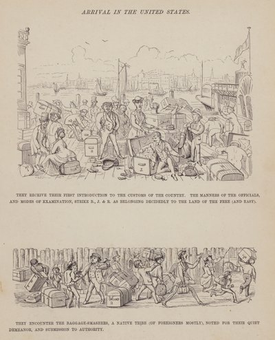 Pagina da Il tour americano dei signori Brown, Jones e Robinson (incisione) da Richard Doyle
