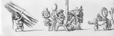 Visitatori scozzesi e spagnoli alla Grande Esposizione, 1851 da Richard Doyle