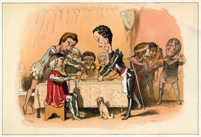 Il Principe Nero che attende il suo prigioniero Re Giovanni da Richard Doyle