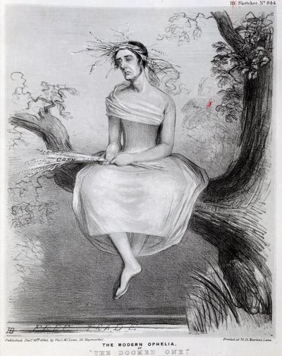 La moderna Ofelia, o La Condannata, 1845 da Richard Doyle