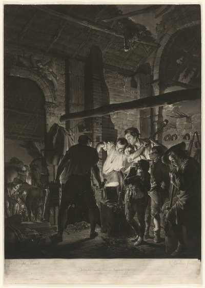 La bottega di un fabbro da Richard Earlom