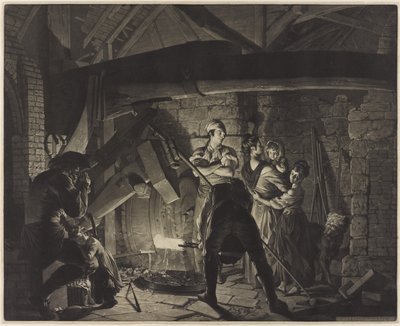 Una fucina, dopo Joseph Wright di Derby da Richard Earlom