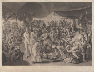 La lotta dei galli del colonnello Mordaunt a Lucknow da Richard Earlom