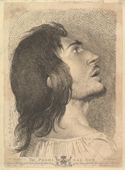 Testa in profilo del figlio prodigo da Richard Earlom