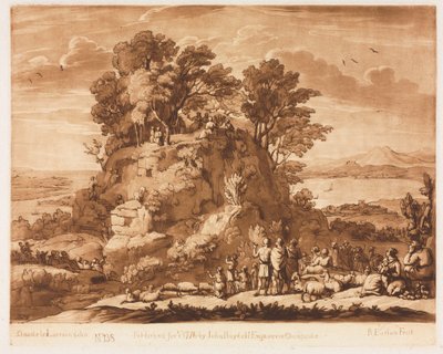 Liber Veritatis: No. 138, Vista del mare con Cristo che predica sul monte (l
