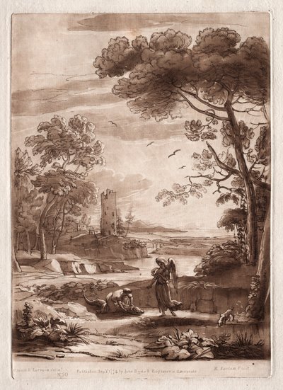 Liber Veritatis: No. 50, Una scena fluviale con Tobia e l