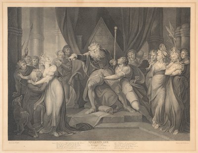 Shakespeare, Re Lear, Atto I, Scena I da Richard Earlom