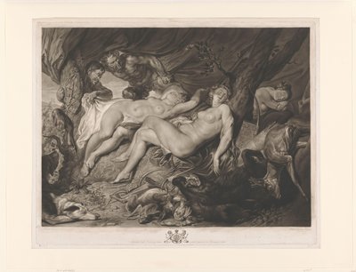 Diana dormiente e le sue ninfe spiate dai satiri da Richard Earlom