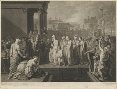 Agrippina sbarca a Brindisi con le ceneri di Germanico da Richard Earlom after Benjamin West