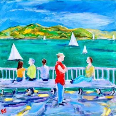 Una panchina, Sausalito, 2017 da Richard Fox