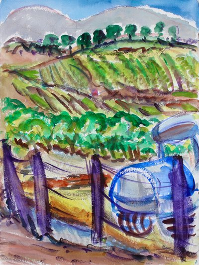 Trattore blu, Napa Valley da Richard Fox