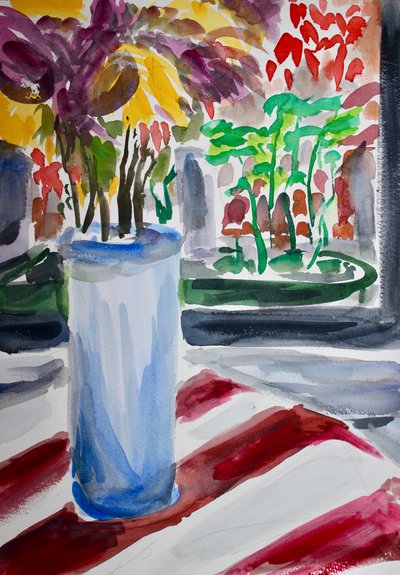 Vaso Blu e Fioriera, 2015 da Richard Fox