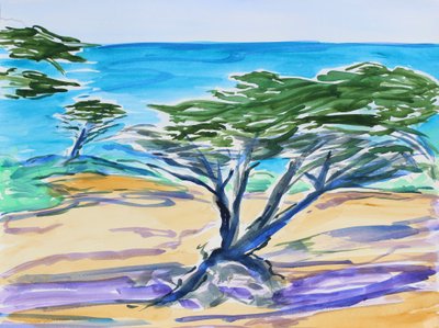 Albero di cipresso, Carmel Bay, 2019 da Richard Fox