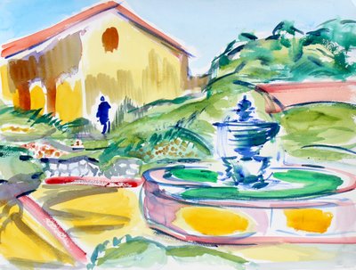 Statua di Padre Serra e Fontana, Missione di Carmel, 2019 da Richard Fox