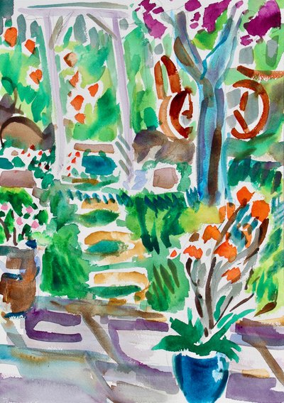 Sentiero del giardino e pergolato, 2020 da Richard Fox