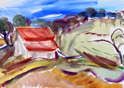 Casa con Tetto Rosso, Sonoma da Richard Fox
