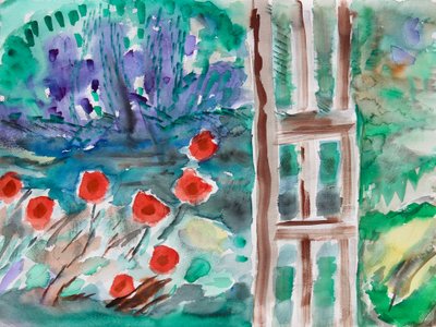 Fiori rossi in primavera da Richard Fox