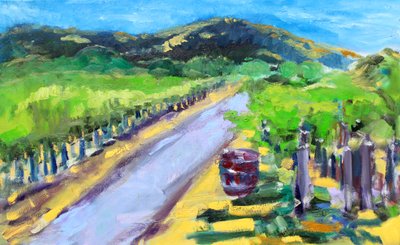 Vigneto con Botte, Napa, 2019 da Richard Fox