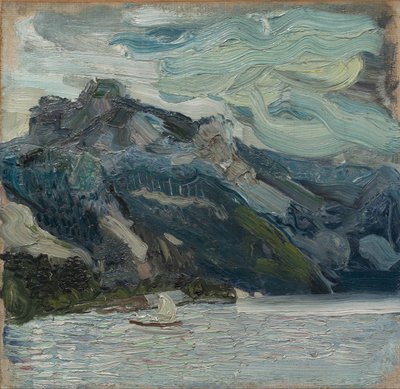 Lago Traun con Montagna Greca Dormiente, 1907 da Richard Gerstl