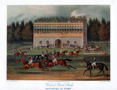 Goodwood Grand Stand, Preparazione alla partenza, 1836 da Richard Gibson Reeve