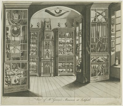 Lichfield - Museo del signor Greene: incisione, nd [XVIII secolo] da Richard Greene