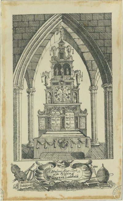 Lichfield - Orologio da Altare Musicale: tracciato in inchiostro da Richard Greene