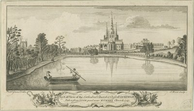 Cattedrale di Lichfield e chiostro - Vista est da Richard Greene