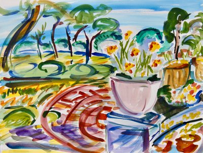 Fiori sul patio da Richard H. Fox