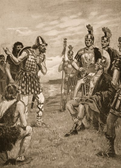 Agricola riceve un re irlandese, illustrazione da 