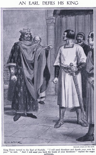 Un conte sfida il suo re. Il conte di Norfolk e il re Enrico, c.1950 da Richard Henry Brock