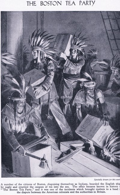 Il Boston Tea Party, c.1950 da Richard Henry Brock
