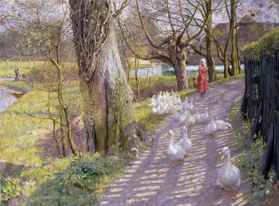 Il sentiero vicino allo stagno del mulino, 1900 da Richard Henry Brock