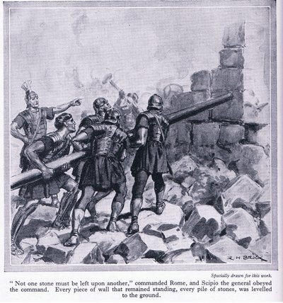 La distruzione di Cartagine da parte dei Romani, c.1950 da Richard Henry Brock