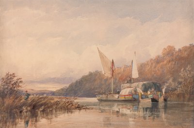 Barge di Fieno e Tronchi sul Conway da Richard Henry Nibbs