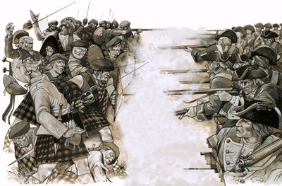 La battaglia di Culloden da Richard Hook