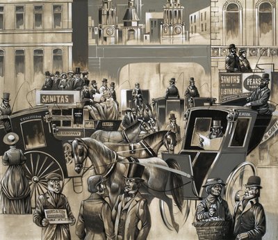 Scena di strada vittoriana da Richard Hook