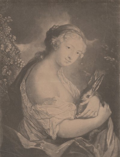 Autunno: una giovane donna con un coniglio, 1775 da Richard Houston