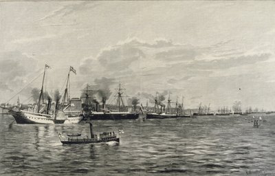 La rivista navale a Kiel il 3 settembre 1890 da Richard Huenten