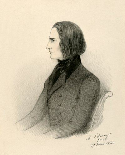 F. Liszt, 1840 da Richard James Lane