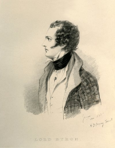Lord Byron, 1823 da Richard James Lane