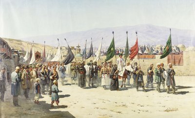 Shakhsei-Vakhsei, processione religiosa dei musulmani da Richard Karlovich Zommer
