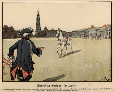 Federico il Grande di Prussia e il suo cavallo preferito da Richard Knoetel