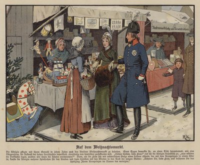 La regina Luisa di Prussia al mercato di Natale a Berlino da Richard Knotel