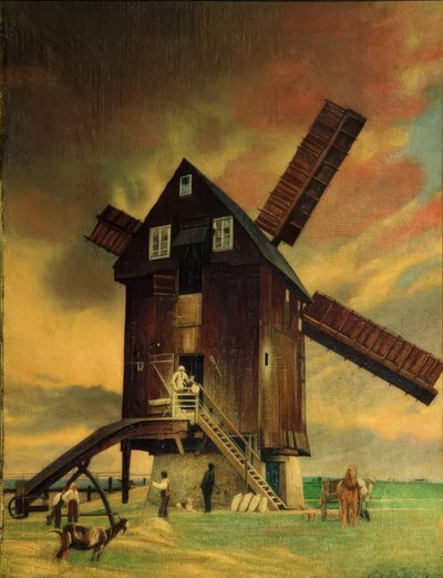 Vecchio mulino a vento a Roitzsch, vicino a Wurzen da Richard Mueller