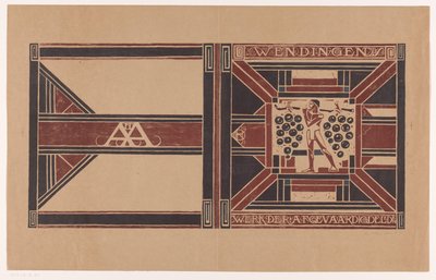 Progetto di copertina per: Wendingen, 1921 da Richard Nicolaüs Roland Holst (signed by artist)