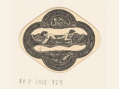 Ex libris di Ina van Eibergen Santhagens-Waller da Richard Nicolaüs Roland Holst