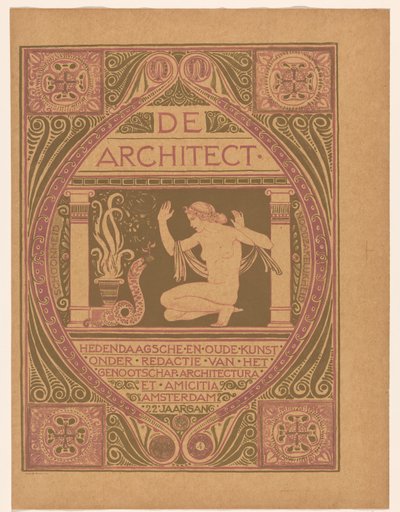 Progetto di copertina per: De Architect, 1911 da Richard Nicolaüs Roland Holst